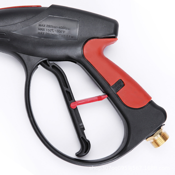 Пистолет за високо налягане за миене на автомобили, глава от мед и неръждаема стомана, корпус от инженерна пластмаса, 3600 psi, обхват на пръскане 10 m