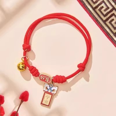 Nakit za vrat kućnim ljubimcima sa zvoncem za mačke i male pse | poliester, jedinstven uzorak, kineski stil