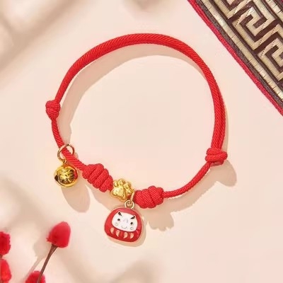 Nakit za vrat kućnim ljubimcima sa zvoncem za mačke i male pse | poliester, jedinstven uzorak, kineski stil