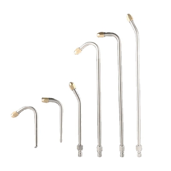 Високонапорна водоструйка за автомобили с удължителна пръчка, 90° ъглов накрайник, U-образен огънат прът, накрайник за почистване на климатик с форма на вентилатор