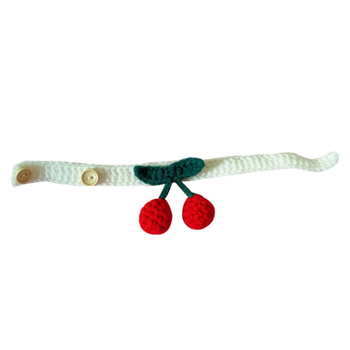 Ogrlica za mačke, ručno pleteni baršunasti konac, crtani stil, pogodna za mačke i pse, za sve sezone