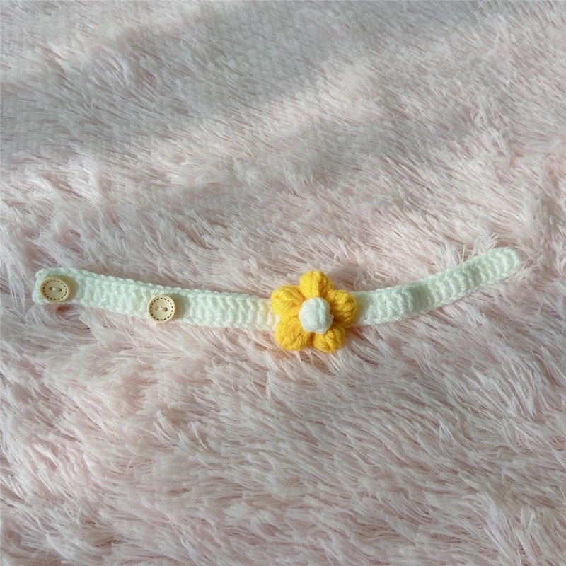 Ogrlica za mačke, ručno pleteni baršunasti konac, crtani stil, pogodna za mačke i pse, za sve sezone