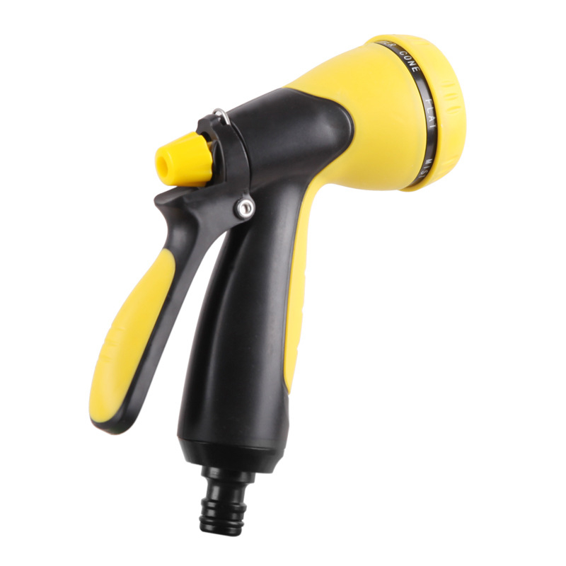 Градински комплект дюзи за водна пушка с 8 функции — ABS глава и ABS дръжка; подходящ за миене на коли и поливане на градина; 0.2 MPa