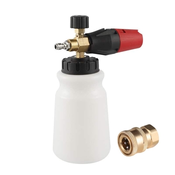 Пистолет за пяна за автомивка с керамична глава и неръждаема стомана; ръкохватка от инженерна пластмаса; налягане 1–300 MPa; разстояние на пръскане 5–15