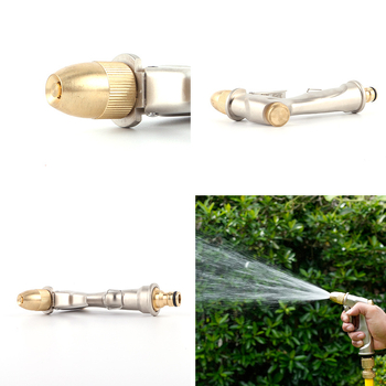 Високонапорен воден пистолет за дома и почистване на автомобили, глава от цинкова сплав и мед, ръкохватка от цинкова сплав, разстояние на пръскане 13, водно налягане 8