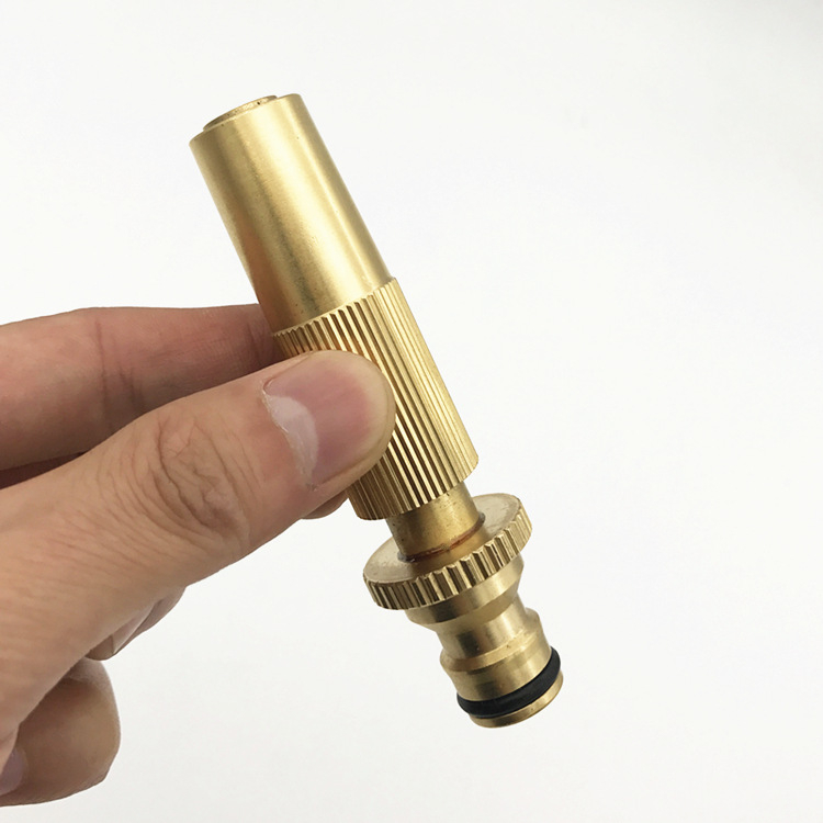 Pistol de grădină din alamă cu duză reglabilă învârtitoare — presiune înaltă pentru udarea florilor, irigații în grădină și spălarea mașinii