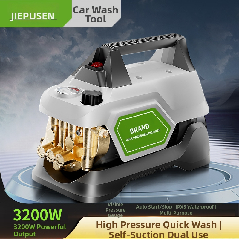 Domáce vysokotlaké zariadenie na umývanie áut — nominálny výkon 1800W / špičkový 3200W, 220V, maximálny tlak 100 bar, maximálny prietok 12 L/min