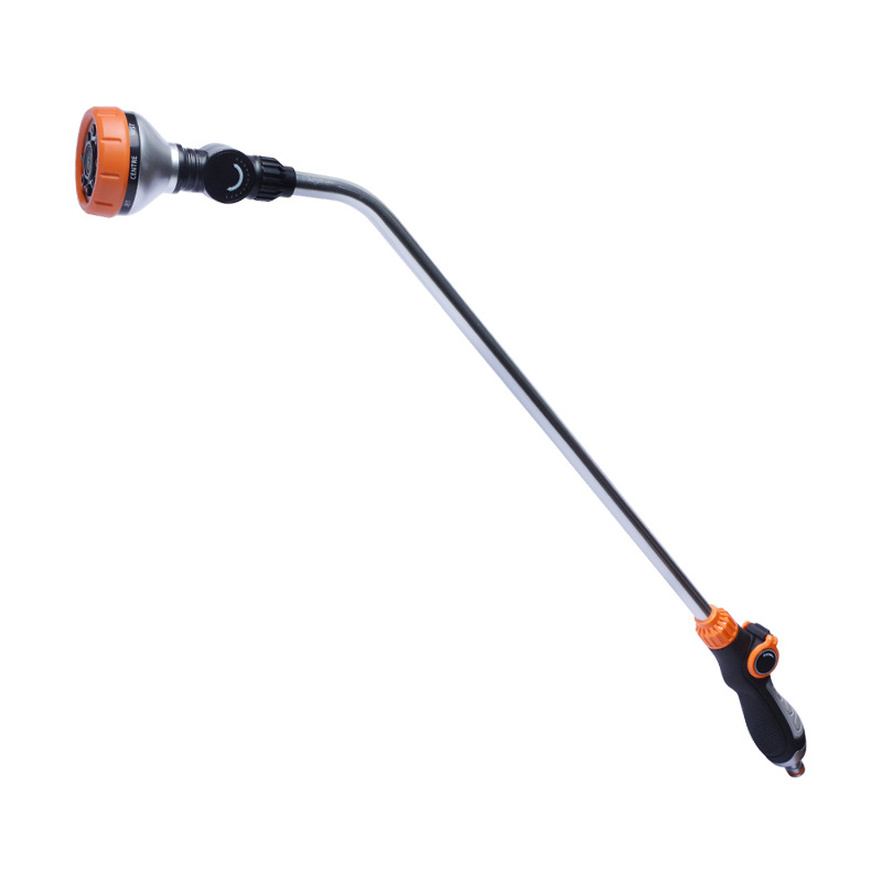 Mei Yu градинска дюза за поливане – 8 функции, управление с палец, дълга пръчка, многофункционално водно оръдие за поливане на зеленчуци и цветя