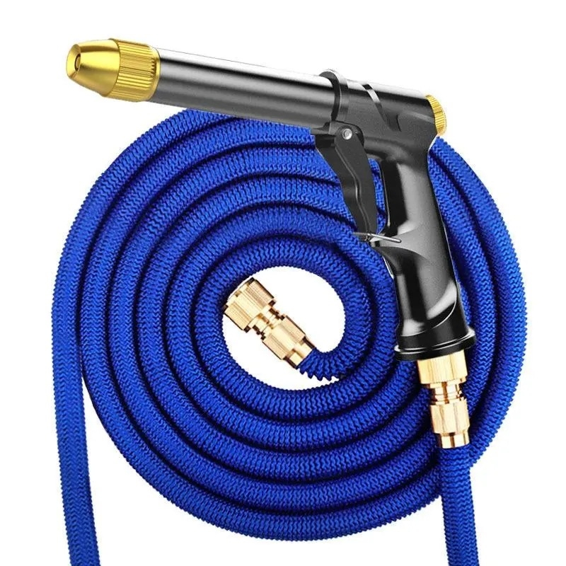 3x Телескопична пръскачка за високо налягане с алуминиева глава и дръжка — обхват на пръскане 5–8 м, за почистване на растения, домашно измиване на автомобили и поливане на градина