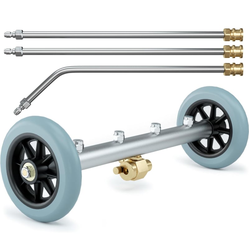 RETAS Устройство за почистване на шаси на автомобил с глава за пръскане от неръждаема стомана и алуминиева дръжка, 1500–4000 psi, разстояние на пръскане 5 м