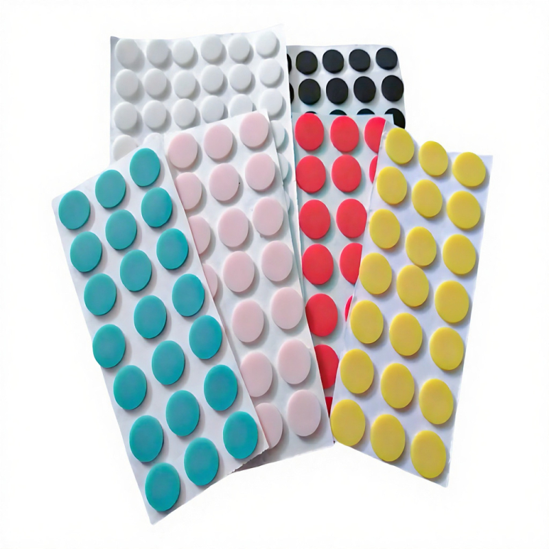 Pad circular autoadeziv din silicon pentru picioarele mobilierului — anti-derapant, absorbant de șocuri; potrivit pentru picioarele meselor, scaunelor și lămpilor de birou; personalizabil / etichetă privată disponibilă