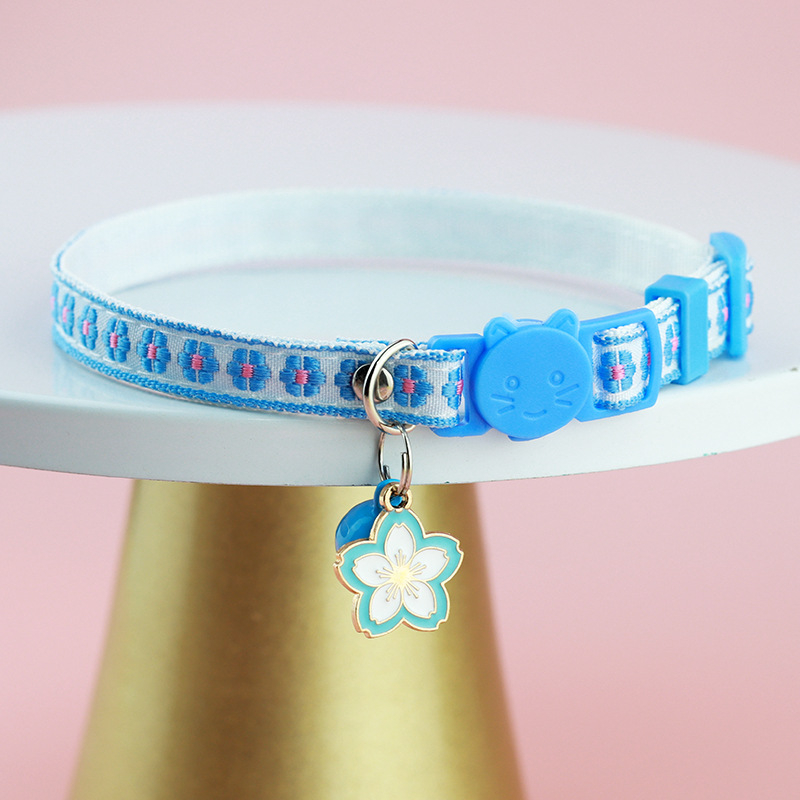 Κολάρο κατοικίδιου συμβατό με Airtag με μοτίβο λουλουδιών – Aurora Pet πολυεστερικό, παγκόσμιο κολάρο γάτας με ασφάλεια κλειδώματος