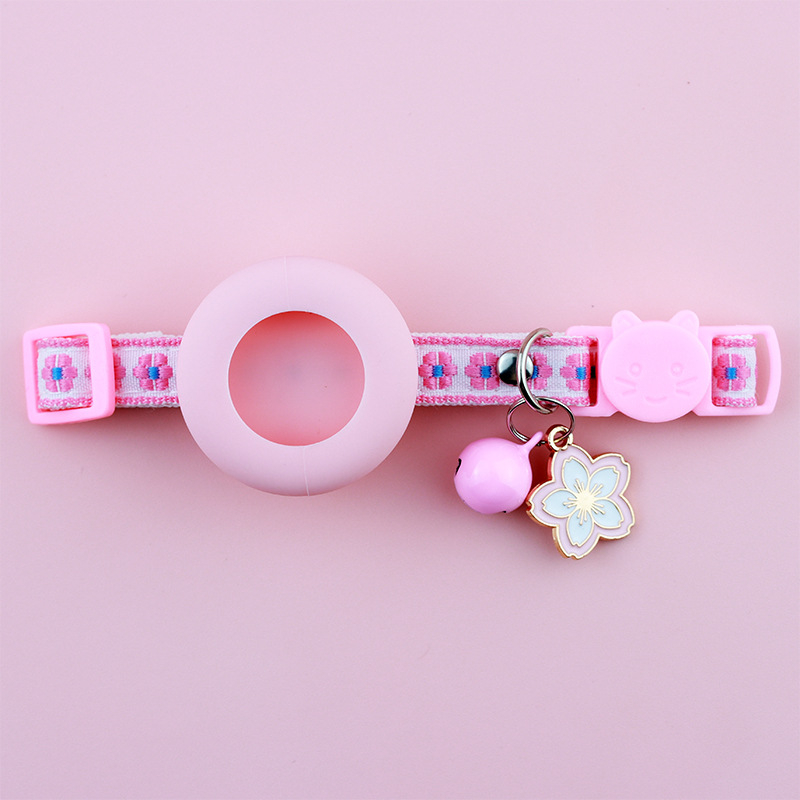 Κολάρο κατοικίδιου συμβατό με Airtag με μοτίβο λουλουδιών – Aurora Pet πολυεστερικό, παγκόσμιο κολάρο γάτας με ασφάλεια κλειδώματος