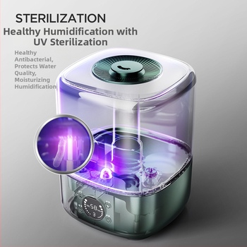 Meleg köddel működő párásító nagyobb helyiségekhez, tartály 4,1–6,0 L, 41–60 m² lefedettség, sterilizálás, csendes üzem 36 dB alatt, időzítő 2–8 óra