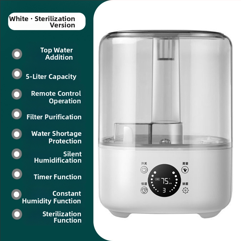 Meleg köddel működő párásító nagyobb helyiségekhez, tartály 4,1–6,0 L, 41–60 m² lefedettség, sterilizálás, csendes üzem 36 dB alatt, időzítő 2–8 óra