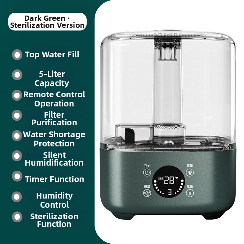 Meleg köddel működő párásító nagyobb helyiségekhez, tartály 4,1–6,0 L, 41–60 m² lefedettség, sterilizálás, csendes üzem 36 dB alatt, időzítő 2–8 óra