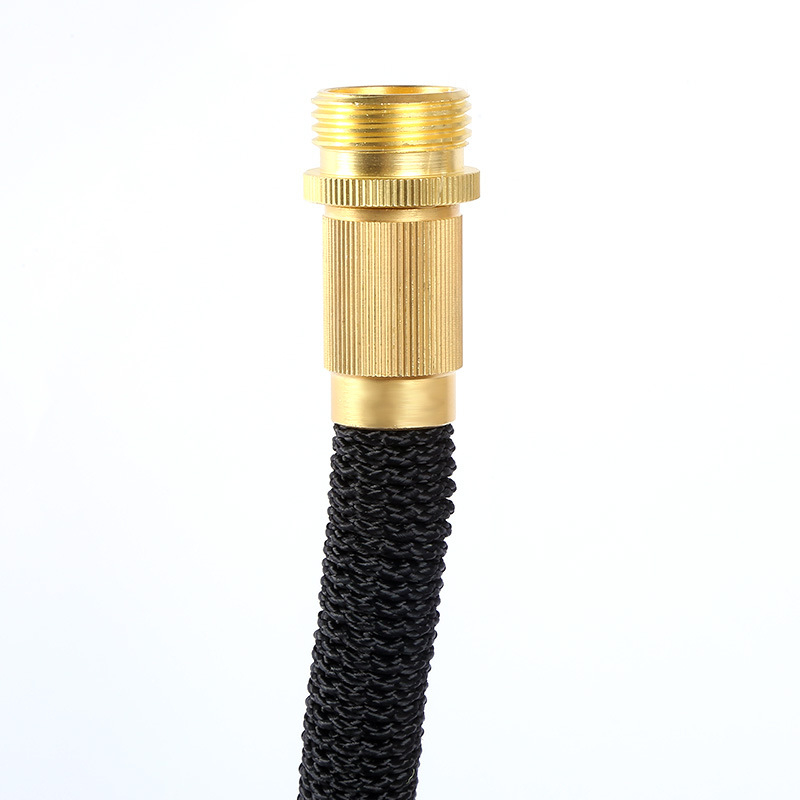 Furtun de grădină cu pistol de stropit — cauciuc natural, latex cu dublu strat, conectori din cupru, lungime 25FT, presiune apă 0,8 MPa, rază de stropire 10, pentru udarea grădinii, spălarea mașinii, irigații agricole