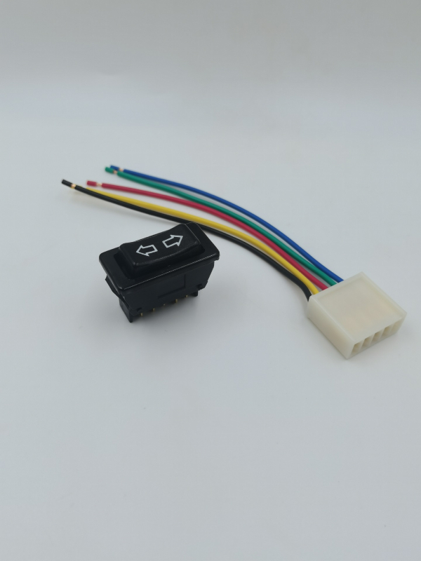 Dupla nyílú elektromos ablakemelő kapcsoló, 5 tűs, univerzális autóhoz, ABS