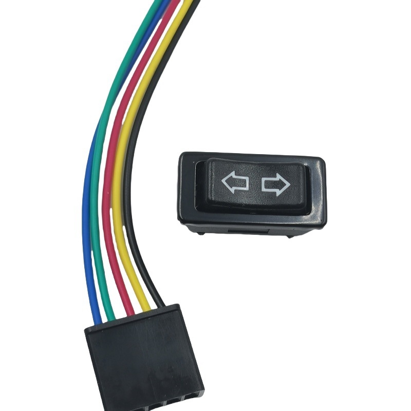 Dupla nyílú elektromos ablakemelő kapcsoló, 5 tűs, univerzális autóhoz, ABS