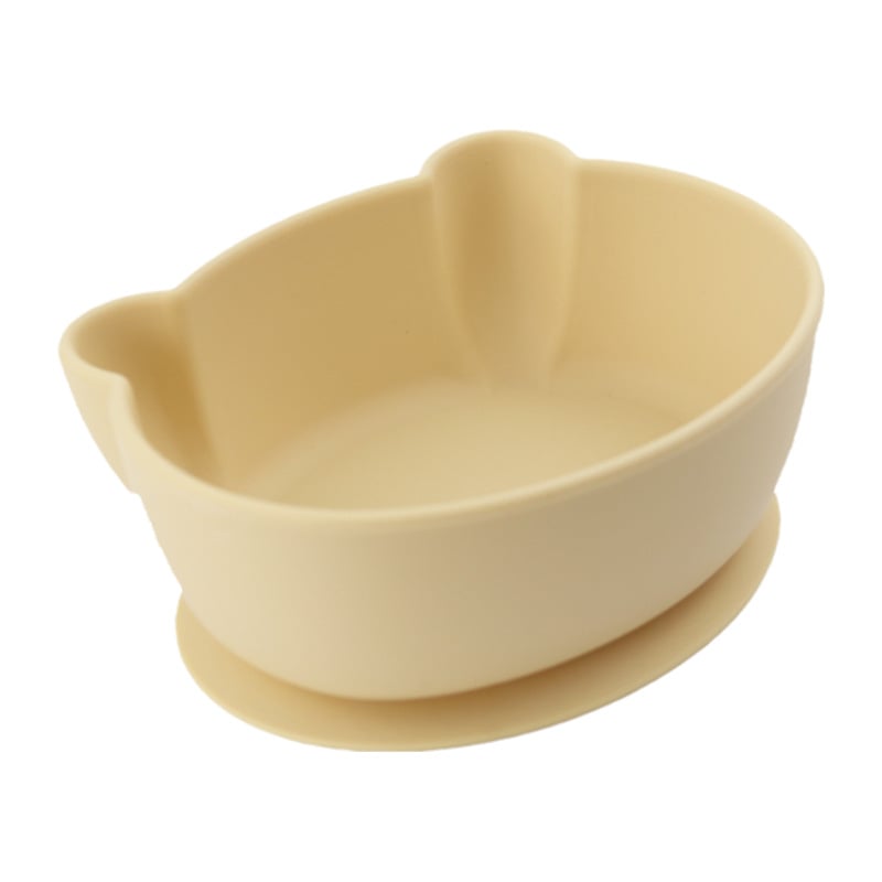 Silikoninis kūdikių maisto dubenėlis meškiuko formos, maisto kokybė, atsparus kritimams ir nudegimams