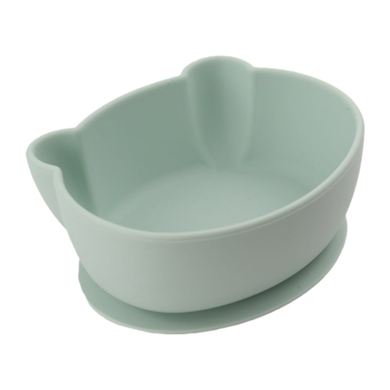 Silikoninis kūdikių maisto dubenėlis meškiuko formos, maisto kokybė, atsparus kritimams ir nudegimams