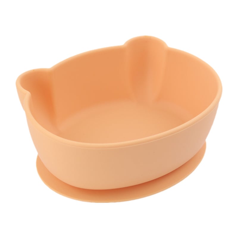 Silikoninis kūdikių maisto dubenėlis meškiuko formos, maisto kokybė, atsparus kritimams ir nudegimams