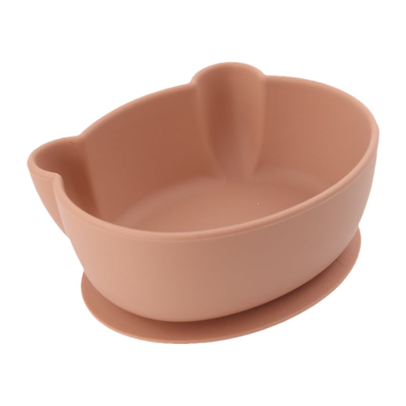 Silikoninis kūdikių maisto dubenėlis meškiuko formos, maisto kokybė, atsparus kritimams ir nudegimams