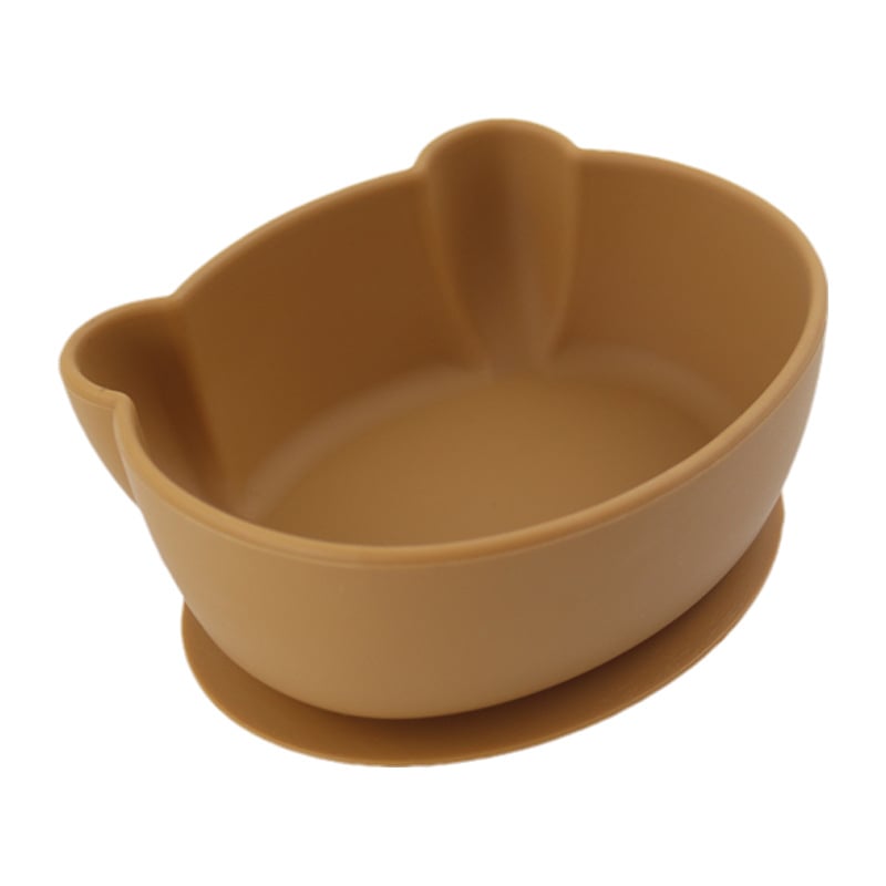 Silikoninis kūdikių maisto dubenėlis meškiuko formos, maisto kokybė, atsparus kritimams ir nudegimams