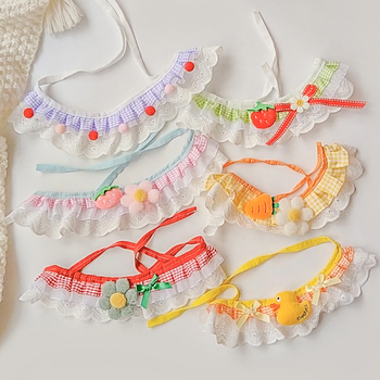 Állat szájkendő - Cartoon rácsmintás, poliészter, hímzett nyakkendő kutyáknak és macskáknak