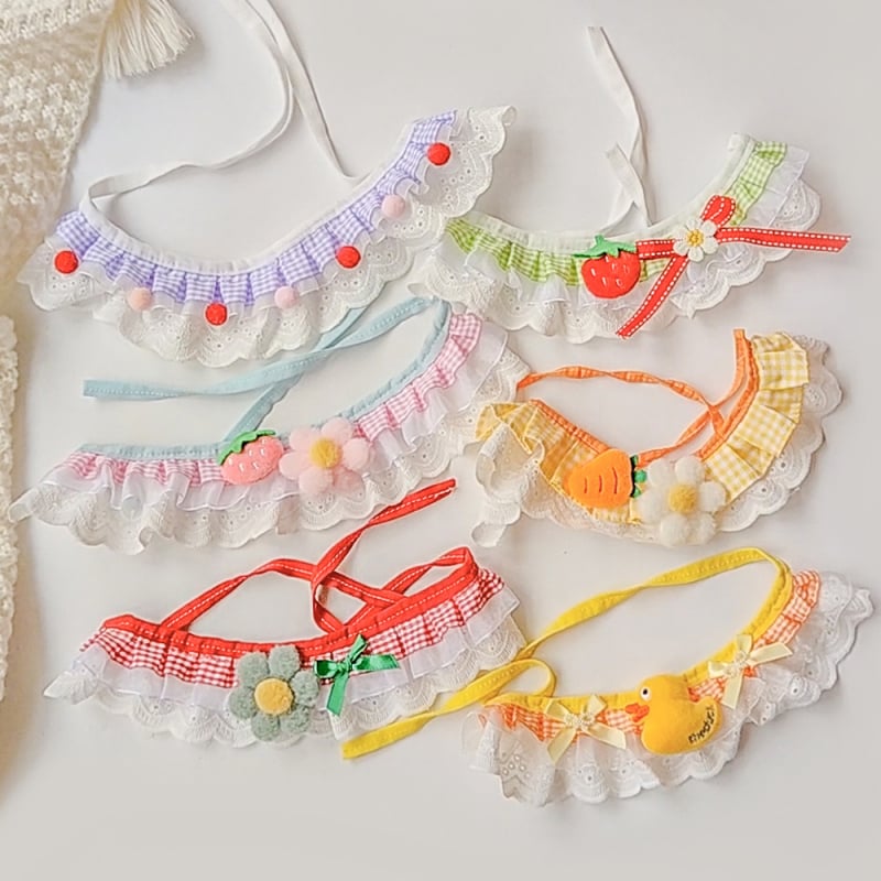 Állat szájkendő - Cartoon rácsmintás, poliészter, hímzett nyakkendő kutyáknak és macskáknak