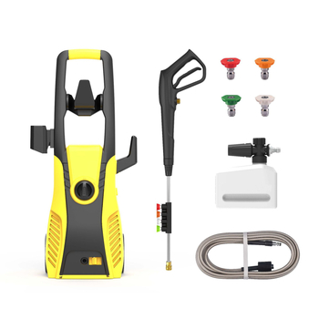Φορητός αυτοκινήτου πλυντήρας υψηλής πίεσης με αλουμινένιο σώμα, 1800W, 220V, εμβέλεια ψεκασμού 4 μ., σωλήνας 7 μ.
