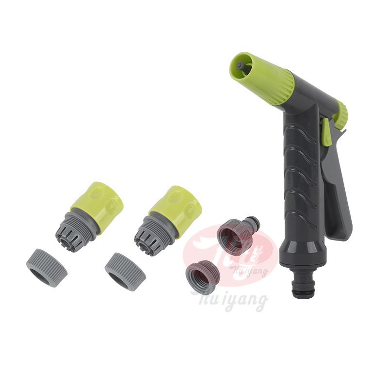 Set pistol apă presiune înaltă pentru spălarea mașinilor și irigarea grădinii, portabil, cu cuplaj în patru căi