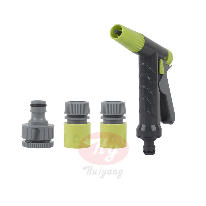 Set pistol apă presiune înaltă pentru spălarea mașinilor și irigarea grădinii, portabil, cu cuplaj în patru căi