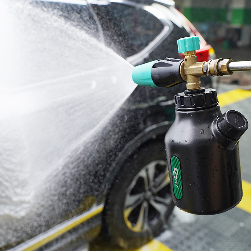 Visokotlačni pjenasti pištolj za pranje automobila — kapacitet 1000 ml, 220 V, 130 bar, 10–12 L/min, mlaznica bakar/plastika