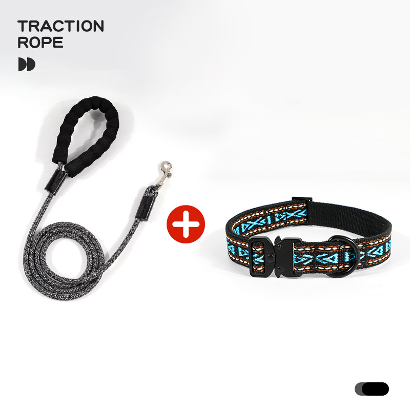 Ελαφρύ τακτικό κολάρο σκύλου με προστασία κατά της ρήξης, ριγέ σχέδιο, ύφασμα βαμβαροπολυεστερικό, στυλ χαλάρωσης