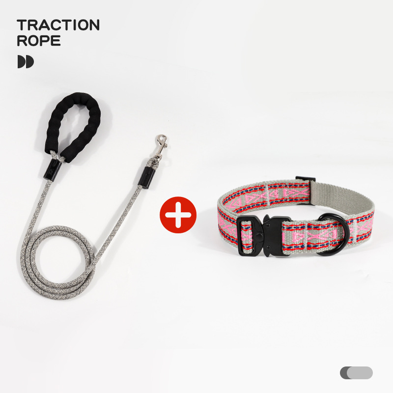 Ελαφρύ τακτικό κολάρο σκύλου με προστασία κατά της ρήξης, ριγέ σχέδιο, ύφασμα βαμβαροπολυεστερικό, στυλ χαλάρωσης