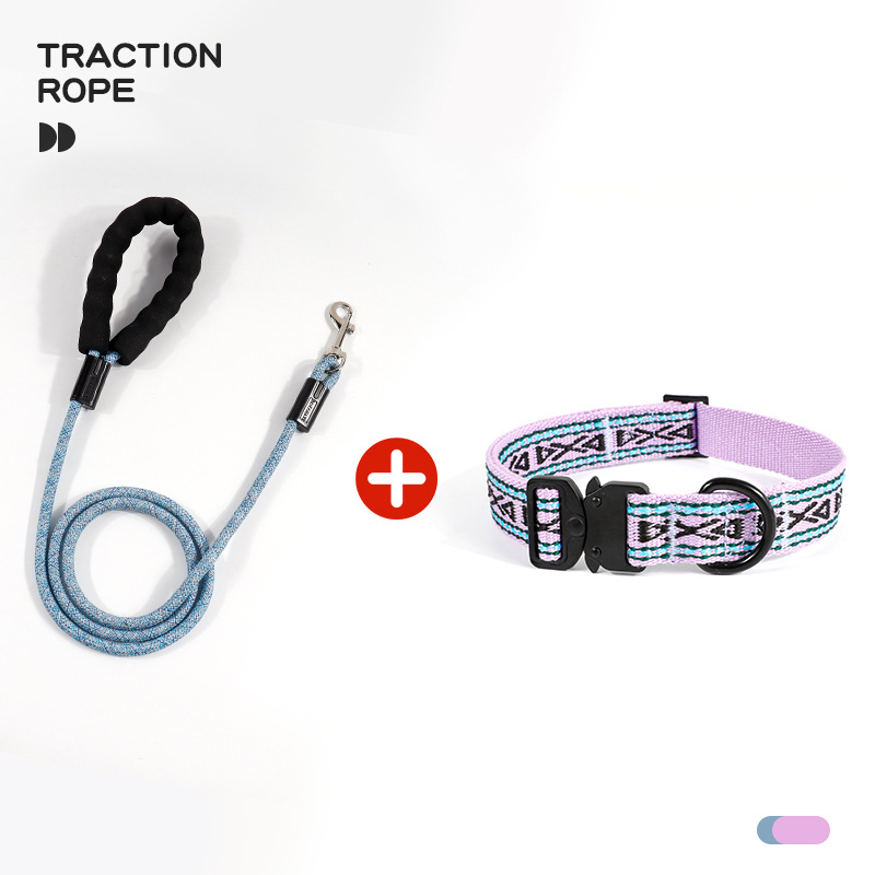 Ελαφρύ τακτικό κολάρο σκύλου με προστασία κατά της ρήξης, ριγέ σχέδιο, ύφασμα βαμβαροπολυεστερικό, στυλ χαλάρωσης