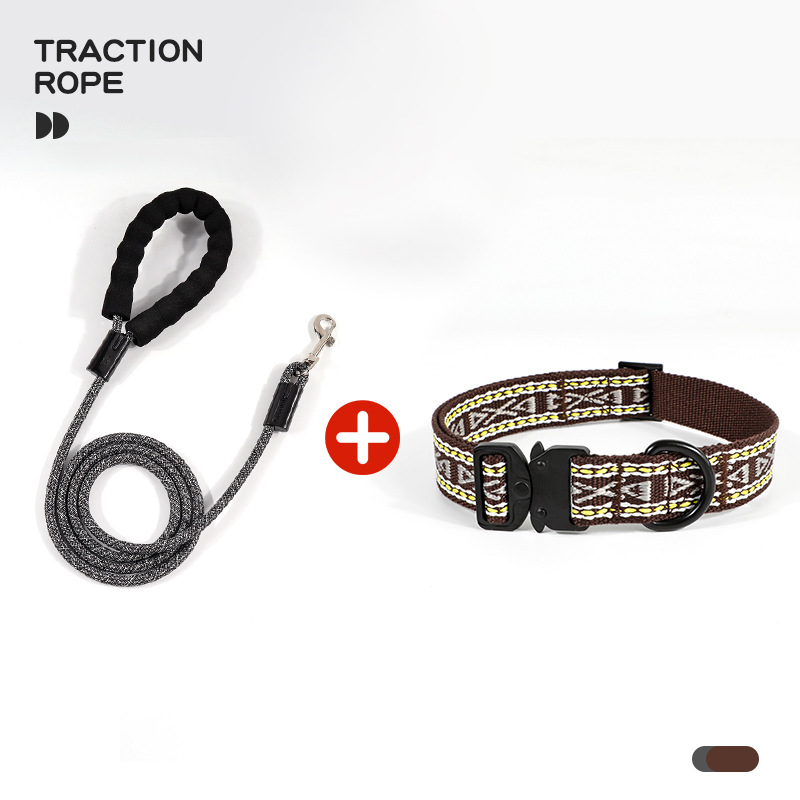 Ελαφρύ τακτικό κολάρο σκύλου με προστασία κατά της ρήξης, ριγέ σχέδιο, ύφασμα βαμβαροπολυεστερικό, στυλ χαλάρωσης