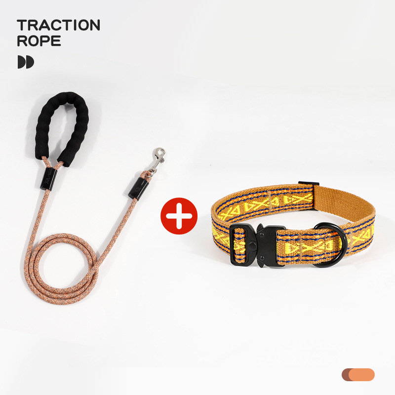 Ελαφρύ τακτικό κολάρο σκύλου με προστασία κατά της ρήξης, ριγέ σχέδιο, ύφασμα βαμβαροπολυεστερικό, στυλ χαλάρωσης