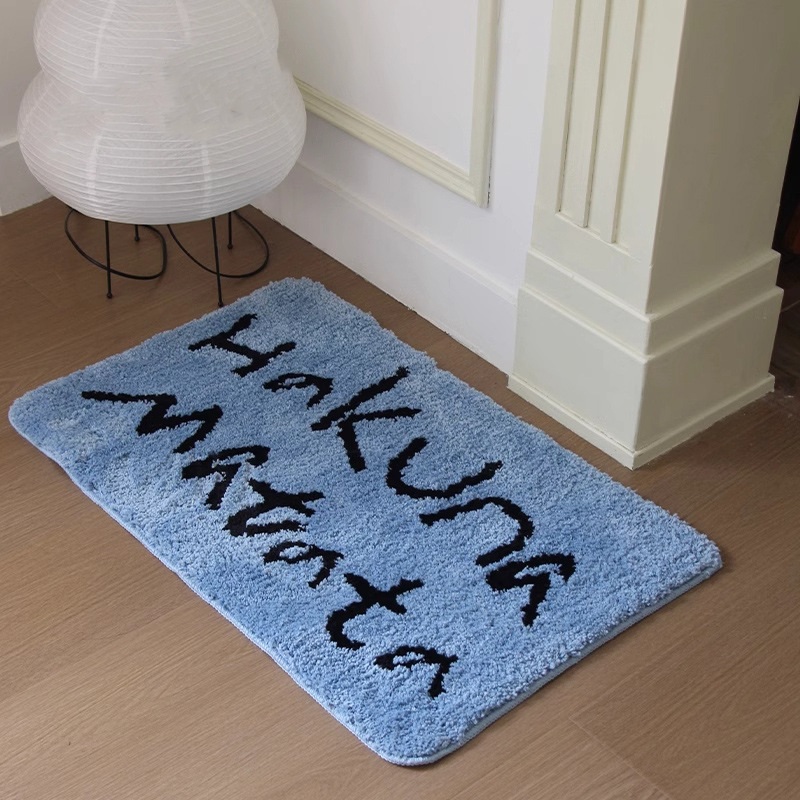 Flokirani tepih za kupaonicu s cvjetnim uzorkom, strojno pranje, moderni minimalistički stil, pogodna za kupaonu i ulaz