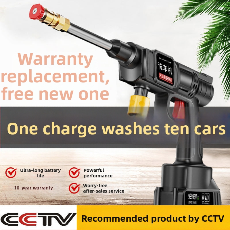 Vysokotlakový čistiaci nástroj na auto s lítiovou batériou, pre domáce použitie, 1800 W, 220 V, hadica 6–10 m, objem až 16 L, tryska na čistenie auta