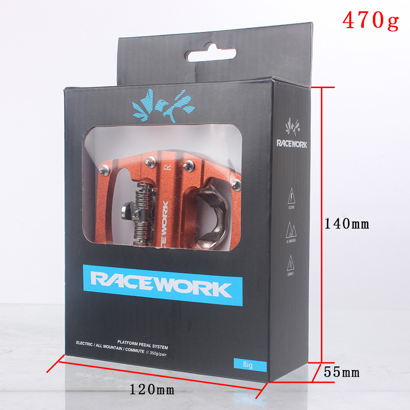 RACEWORK RK213 MTB pedale sa SPD zaključavanjem, dvostruka upotreba, aluminijska legura, CNC obrađene