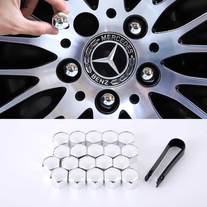 Zaštitni poklopac vijka središta kotača Mercedes-Benz, ABS, dekorativna kapica protiv hrđe za modele C-Class, E-Class, S-Class i GLC/GLE/GLB