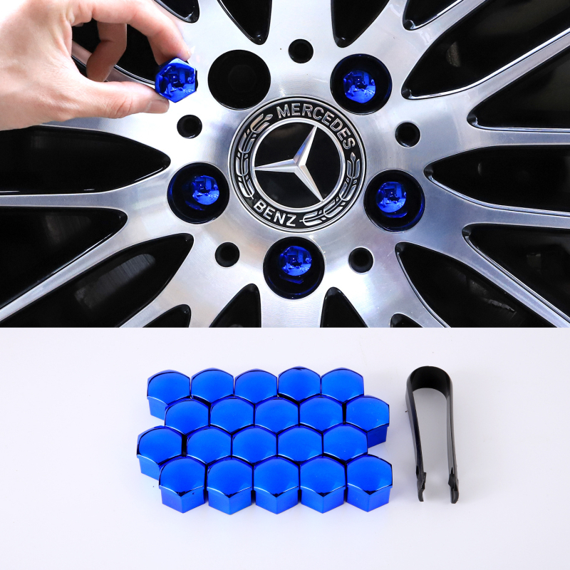 Zaštitni poklopac vijka središta kotača Mercedes-Benz, ABS, dekorativna kapica protiv hrđe za modele C-Class, E-Class, S-Class i GLC/GLE/GLB