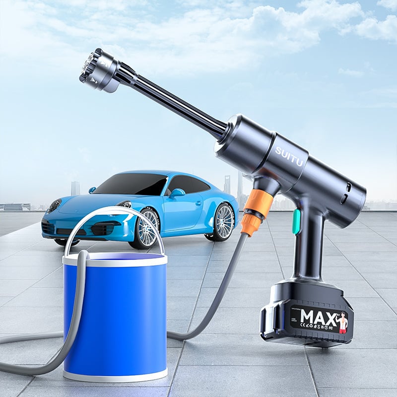 Spălător auto fără fir cu presiune înaltă, baterie Li-ion reîncărcabilă 7,4V, 60W, furtun 10 m, debit 20 L/min