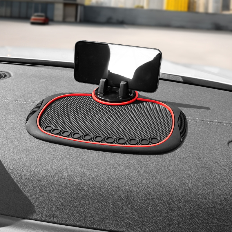 Automobilska protuklizna podloga za telefon i središnju konzolu — 3-u-1 podloga za pohranu, PVC materijal, brend An youchi, prilagodba dostupna, ispis logotipa