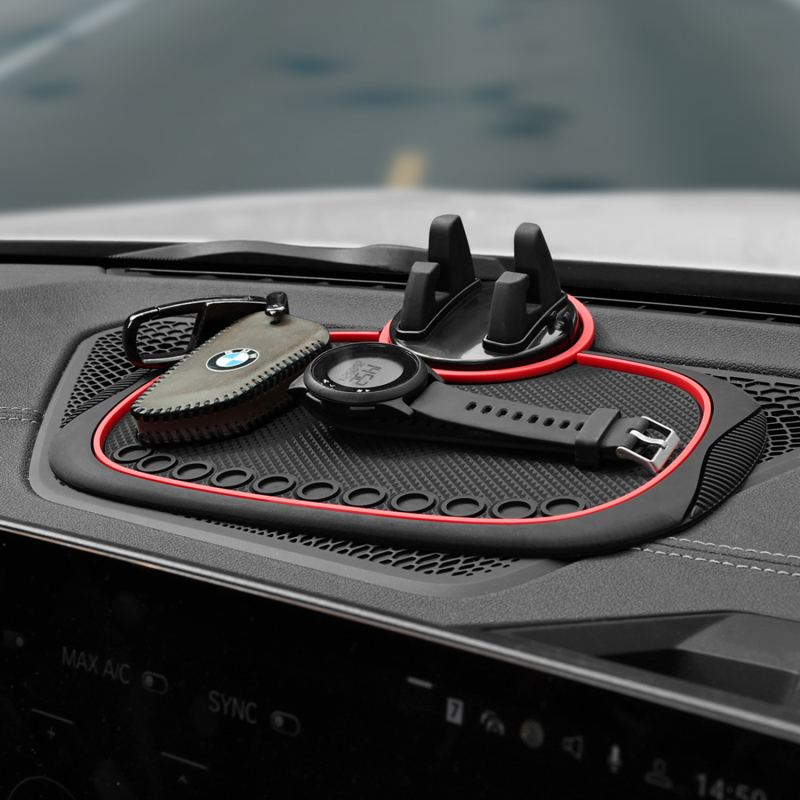 Automobilska protuklizna podloga za telefon i središnju konzolu — 3-u-1 podloga za pohranu, PVC materijal, brend An youchi, prilagodba dostupna, ispis logotipa