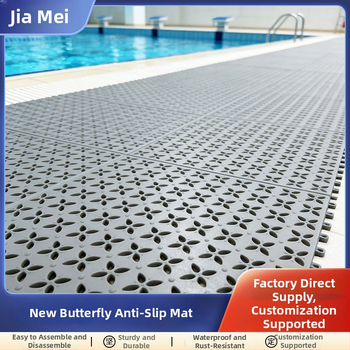 Interlocking PVC protišmyková odtoková rohož pre vnútorné a vonkajšie vodné parky, s možnosťou vlastného loga, spracovanie prispôsobenia, vhodná pre bazény, šatne a sprchy