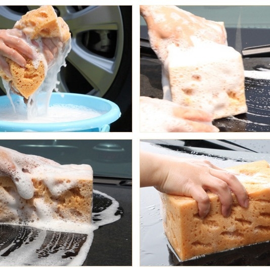 Spužva za pranje automobila s poroznom koralnom strukturom i poliesterom; visoka pjena, bez ogrebotina, dubinsko čišćenje