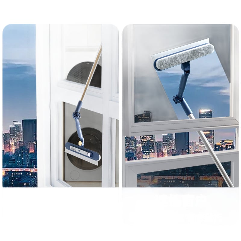 Επίπερο πανί καθαρισμού γυαλιού με επεκτεινόμενη τηλεσκοπική ράβδο, ένα πλευρικό σκούπισμα, κατάλληλο για παράθυρα και παρμπρίζ αυτοκινήτου